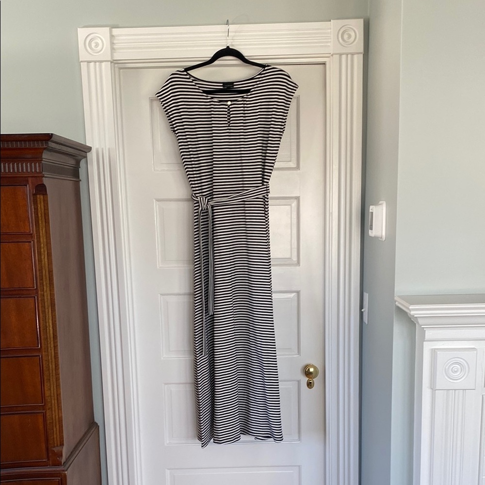 Striped Black and White Maxi Dress